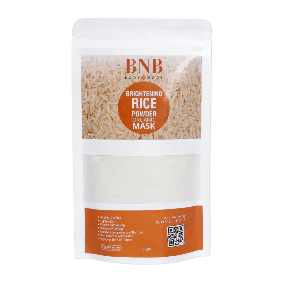 Bnb Whitening Rice Organic Glow Kit | Organic Rice Facial Skin Care Kit, Brightening Face Scrub