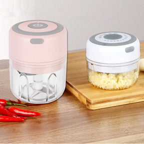 250ml Pink Usb Wireless Electric Garlic Masher Sturdy Press Mincer Vegetable Chili Meat Grinder Food Chopper Kitchen Tools